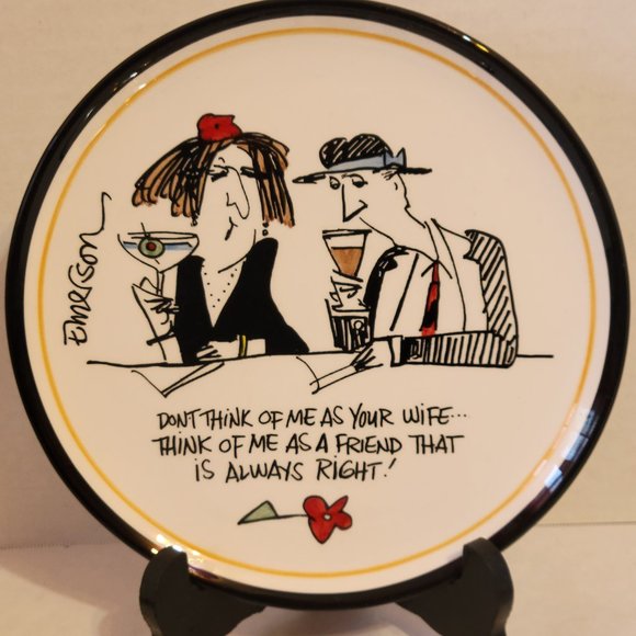 Lotus International Dessert Salad Plates White & Black Emerson Abstract Art - Picture 2 of 8